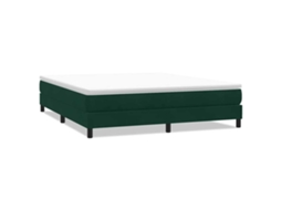 Cama com Molas em Veludo Verde Escuro MAISON EXCLUSIVE (180x220 cm)