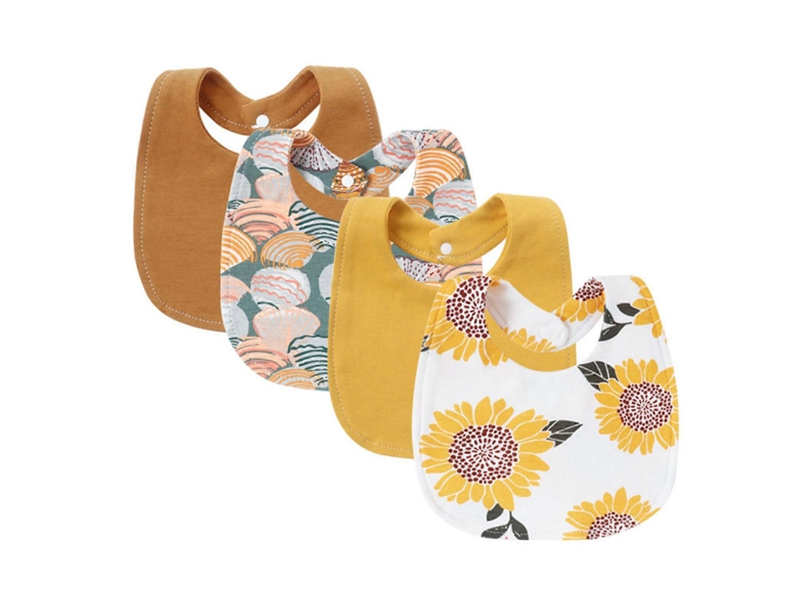 Babador Bandana Absorvente Para Bebês, Conjunto De 4 Peças, Lenço Macio Para Evitar Salivação Excessiva, Babador Para Dentição, Para Recém-nascid