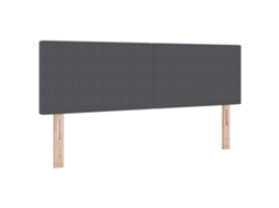 Cabeceira Led com Cabeceira Cinza Escuro 144 cm Poliéster MAISON EXCLUSIVE