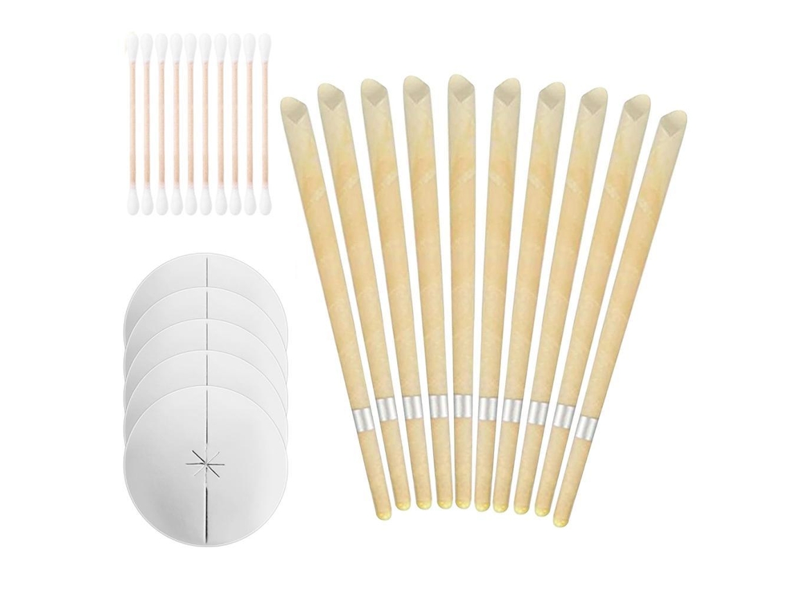 Kit De Ferramentas Para Remoção De Cera Do Ouvido Com Velas E Cotonetes