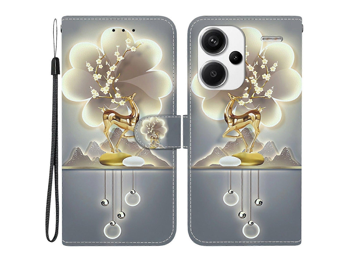 Capa Com Cordão Note Estampa Para Xiaomi Xiaomi Redmi Note 13 Pro Plus() Veanxin Pele Multicor