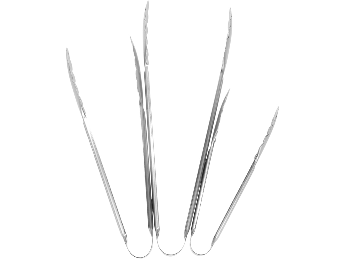 Pinças De Servir Mobestech 3 Peças Em Aço Inoxidável, Resistentes Ao Desgaste, Antiderrapantes, Para Churrasco