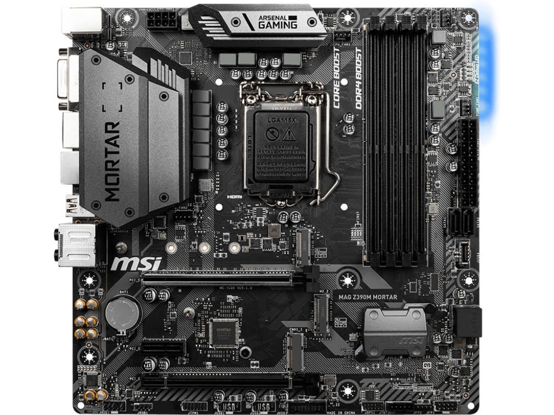 Motherboard MSI MAG Z390M MORTAR (Socket LGA 1151 (Socket H4) - Intel Z390 - Micro ATX)