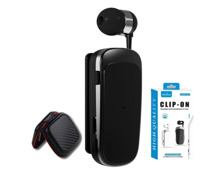 K55 Auscultadores Bluetooth 5.2 com Fio Clipe Sem Fio em Chamada de Auscultadores Lembrar Vibração Business Headset Handsfree Earbuds