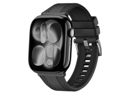 Bracelete para Apple Watch 42/41/40/38mm Borracha Fluorocarbonada com Textura Quadrada Esportiva Starlight XIAOMOYU