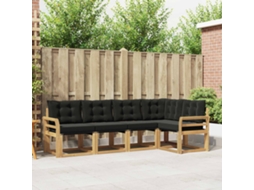 Vidaxl Conjunto De Sofás Para Exterior Com Almofada 5 Pcs