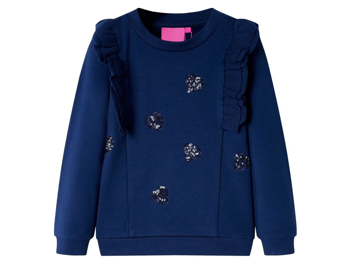 Sweatshirt Para Criança Azul-marinho 128