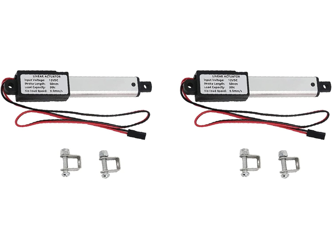 Atuador Microlinear Duplo, Curso de 2 Polegadas, 90 N/20,3 Lb, Velocidade Linear de 9,5 Mm/s SFUSHOS