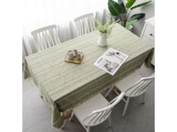 Lurelia Toalha De Mesa Retangular Algodão Linho Natural 140x180cm 40 Cm Lavável Antirrugas Borlas Natal