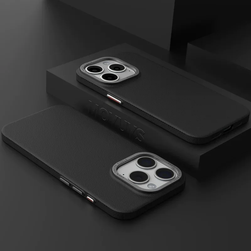 Capa De Metal Para Câmera (iphone 15 Plus Preto), Textura De Couro, Silicone Fosco À Prova De Choque.
