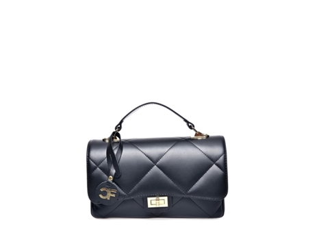 Mala De Mulher Carla Ferreri Crossbody Cf Nero Pele Preto