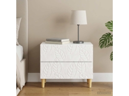 Vidaxl Mesa-de-cabeceira Branco Brilhante 62 X 34,5 X 48 Cm