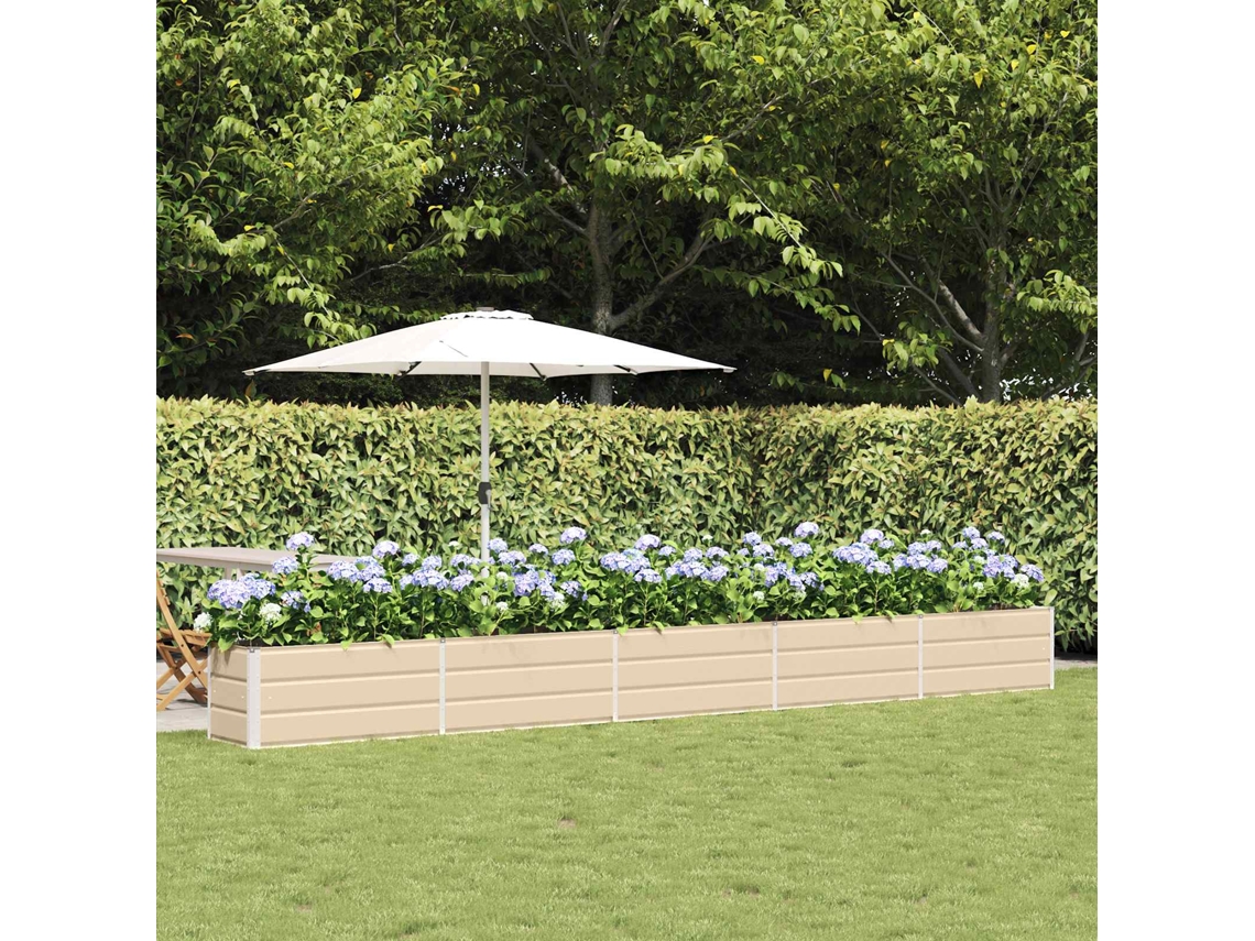 Vidaxl Floreira Ivory 480 X 50 X 45 Cm Aço Galvanizado