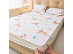 Protetor De Colchão Impermeável Czhhmart Desenhos Animados. 150cmx200cm (com Par De Fronhas) Filhote