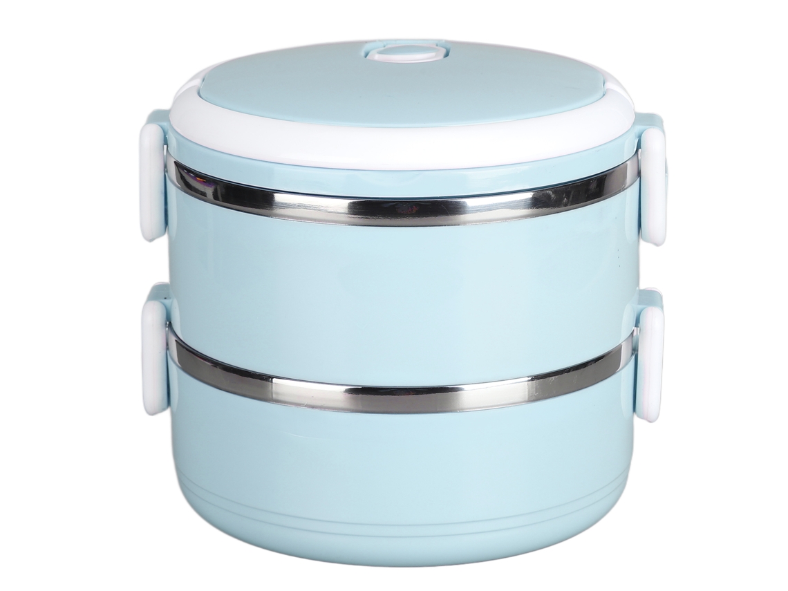 Caja De Almuerzo Térmica Apilable Con Acero Inoxidable 304 Capa Doble Aislada (azul)