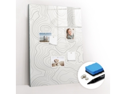 Quadro Magnético Decorativo Abstração De Linhas Para A Sala De Estar Espelharte (70x100 Cm)