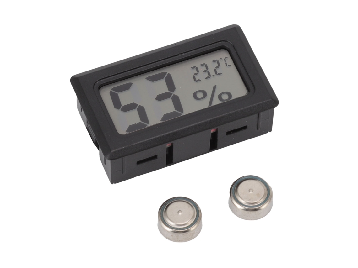 Termômetro higrômetro digital lcd hd embutido para caixa de charutos armário com material abs S/MARCA
