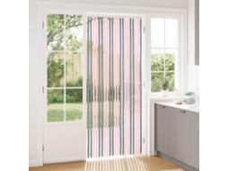 Vidaxl Cortina De Insetos Chenille Cinza Prata E Rosa 90 X 220 Cm