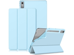 Capa Protetora Inteligente Em Tpu Para Lenovo Tab P12 De 12,7 Polegadas Com Função Ativação/desativação Automática, Azul Ce Tuotuo (2023)