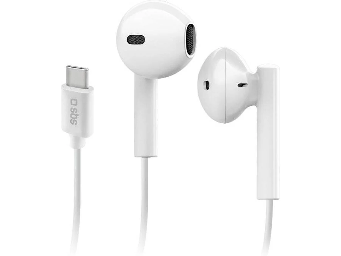 Auriculares com Fio SBS Studio Mix 65C (In Ear - Microfone - Branco)