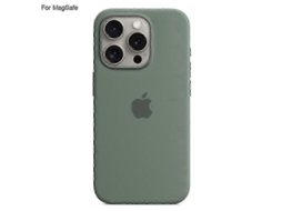 Capa de silicone com MagSafe para iPhone 15 Pro Max, design de popover, proteção, VERDE