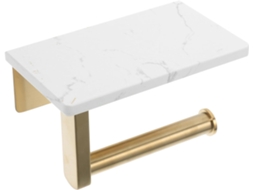 Suporte De Papel Higiênico De Parede Em Aço Inoxidável Dourado