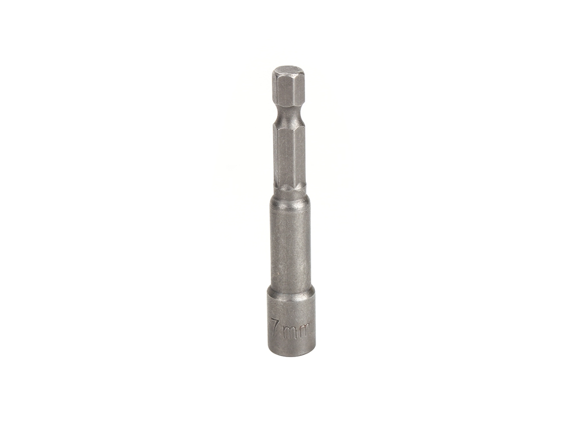 Conjunto De Chave De Porca Magnética 7mm Com Adaptador De Soquete 1/4'' Shank Para Parafusadeira Hexagonal