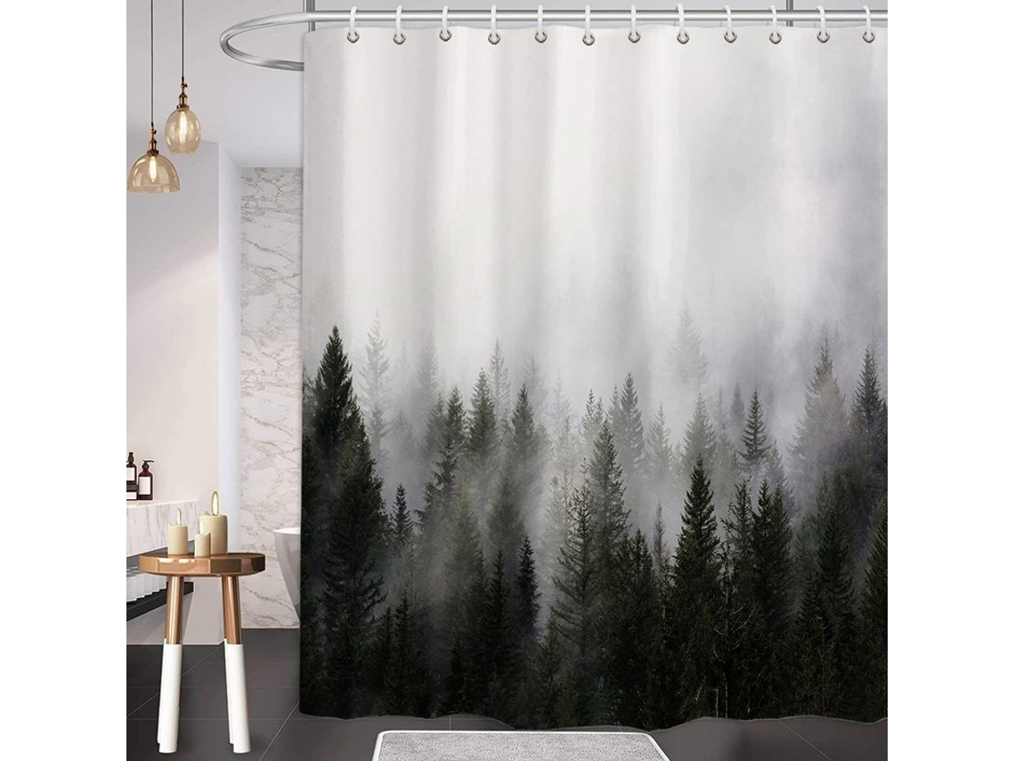 Cortina de banheiro de inverno com névoa mágica, tecido impermeável NOVA LINE