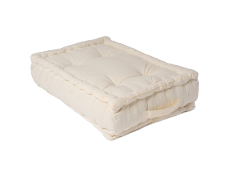 Almofada CUSHIONS, POUFS AND MORE de Costas Ecru Ideal Para Paletes 60X40X20 cm 100% Algodão e Feito À Mão