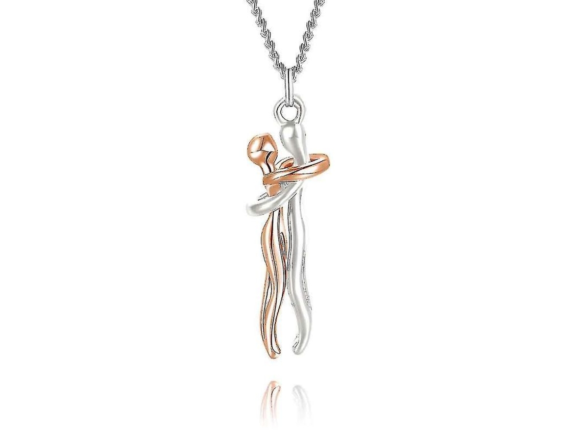 2026 colgante de Collar de Pareja Abrazo Estilo Amor Joyería Regalo para Esposa Chicas Día de San Valentín