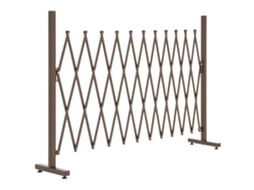 Cercato per giardino largura regulável em metal e alumínio 300x31x103,5cm marrom escuro BTFORUS