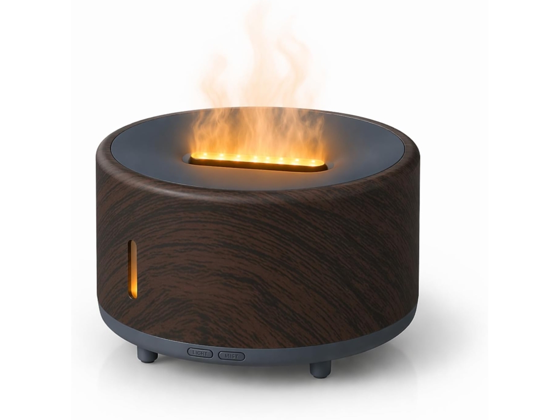 Hkjplvf Difusor De Óleos Aromáticos Com Alto-falante Bluetooth E Umidificador Efeito Chama Para