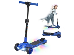 Scooter Elétrico Infantil de 6+ Anos com Partida Zero, Dobrável, Velocidade Máxima 8 Km/h 64x29x83 Cm Azul S/MARCA