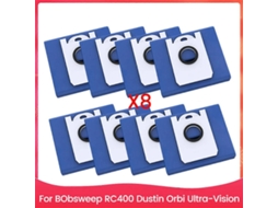 Conjunto De 8 Sacos De Pó Para Aspirador De Pó Bobsweep Rc400 Dustin Orbi Ultra-vision