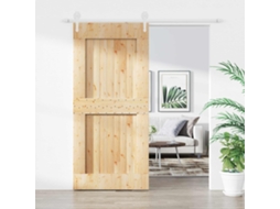 Vidaxl Porta Deslizante Natural E Branco 100 X 210 Cm