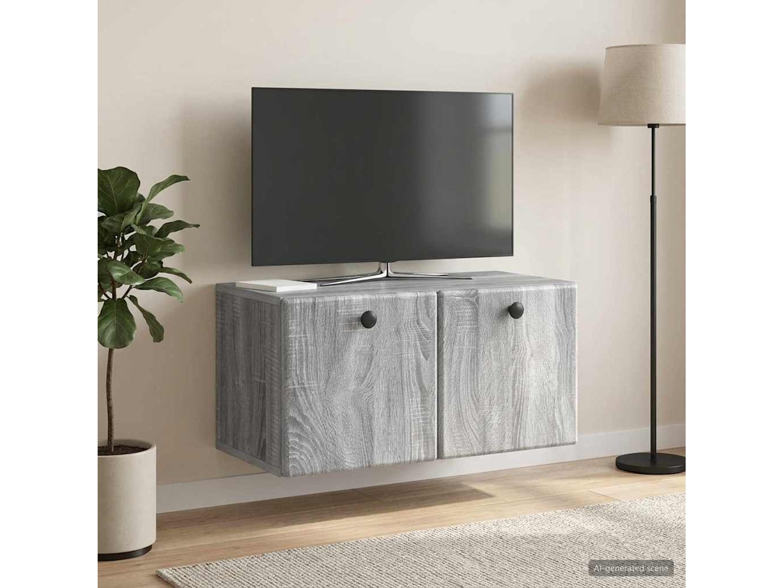 Vidaxl Gabinete de Tv de Parede 59,5 X 31 X 30 Cm Sonoma Cinzento