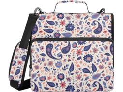 Pasta Organizadora Com Alça, Vários Bolsos De 3, 8cm, 3 Estojos Em Formato De Sino, Pasta Material Escolar