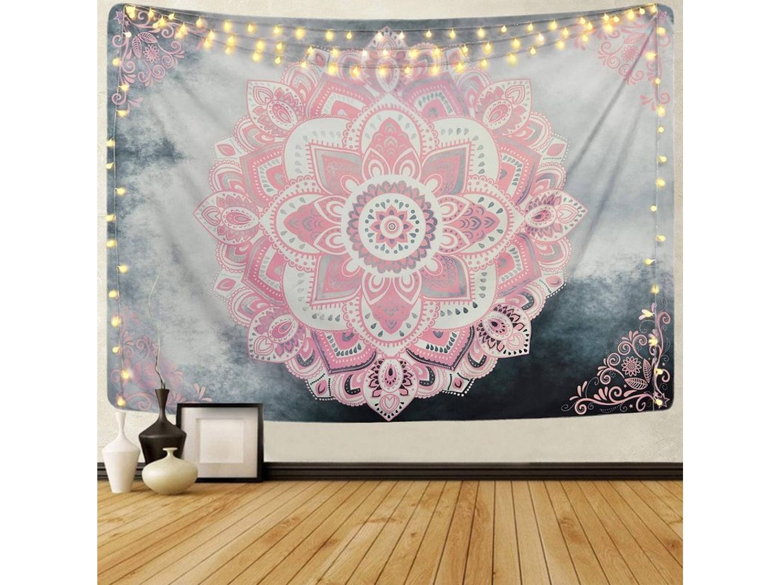 Tapestry Mandala Rosa Bohemia Hippie Floral Medallion Para Dormitorio De Alta Calidad