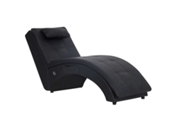 Maison Exclusive - Chaise Longue De Massagem C/ Almofada Couro Artificial Preto