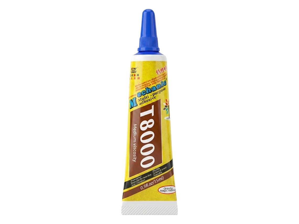 Cola T8000 15ml para Fixação de Vidro Traseiro e Tela Lcd AVIZAR