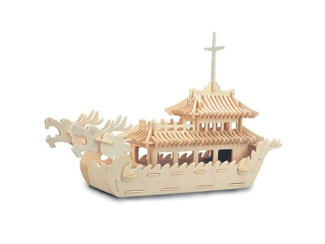 Cais - Maquete Em Madeira Barco Dragão