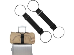 Conjunto De 2 Cintas Ajustáveis Para Mala, Para Fixação Segura De Bagagem Em Viagem, Acessório Reutilizável Para Transporte Diário