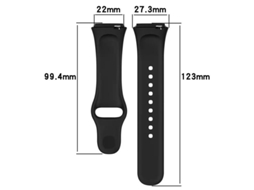 Pulseira Redmi Watch 3 Lite, Silicone Preto, Resistente à Água