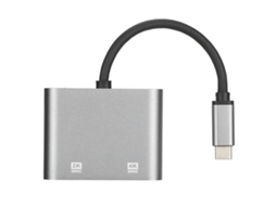 Estação De Docking 2 Em 1 Type-c Para Adaptador Hdmi Vga 4k 60hz Portátil Plug And Play