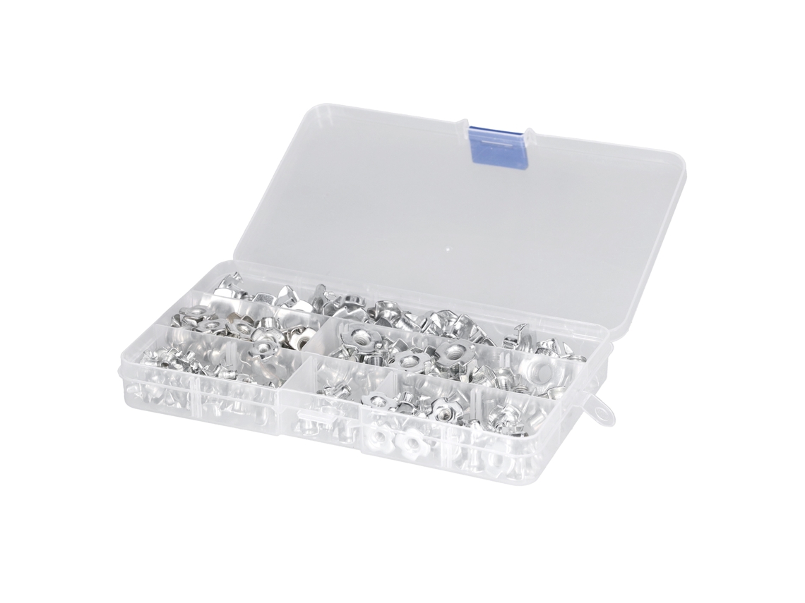 Laxiscreed Oferece Conjunto De 140 Porcas Em T Galvanizadas Com Quatro Garras Para M3-m8