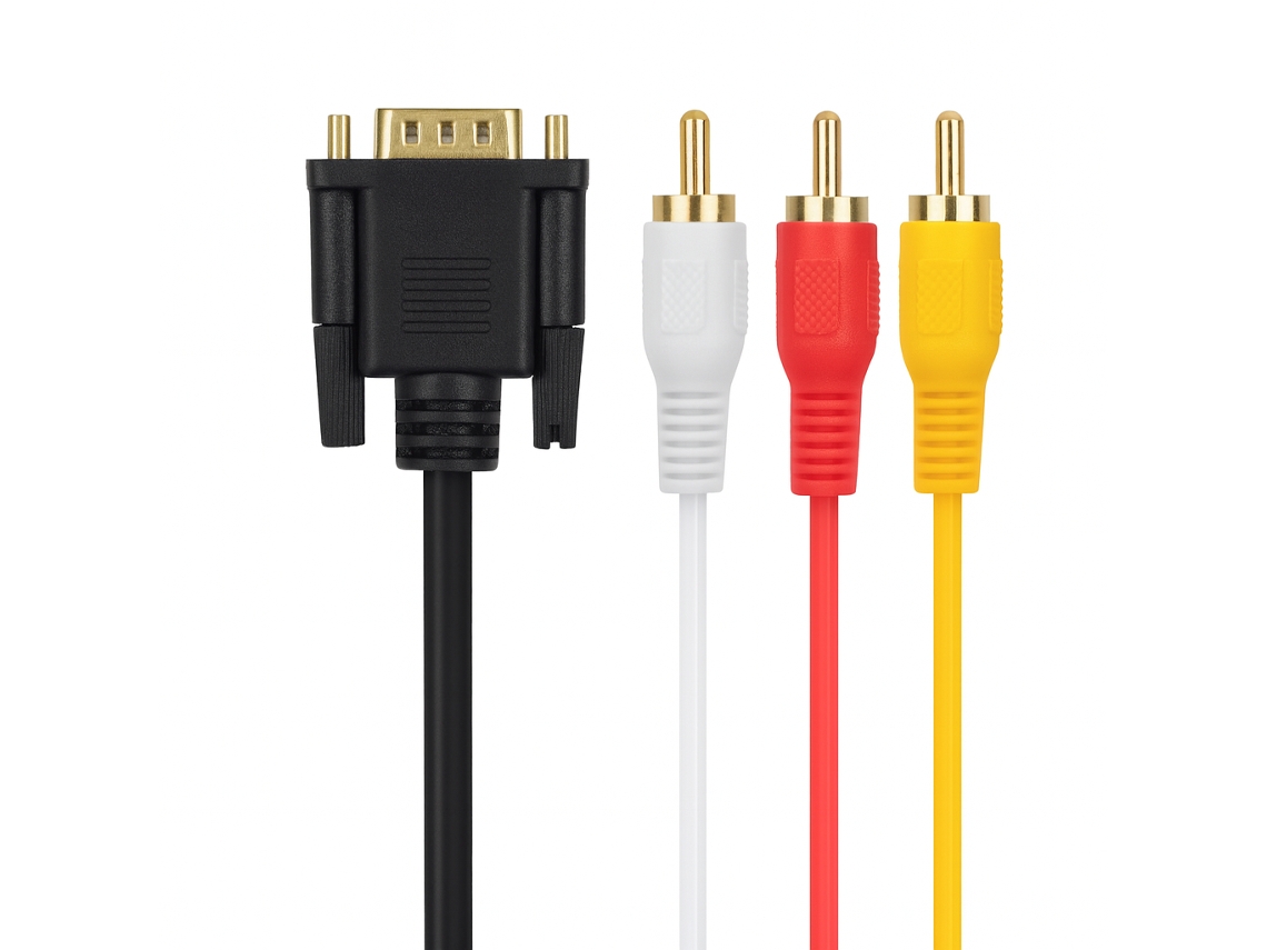 Cabo Vga M Para 3 Rca M 1.5m Xin Yue 8718 Preto