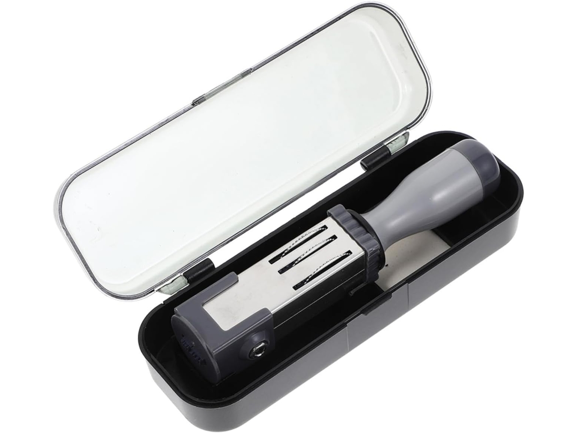 Carimbo De Data Portátil Redondo De 42 Mm, Reutilizável, Para Arquivamento De Documentos No Escritório,