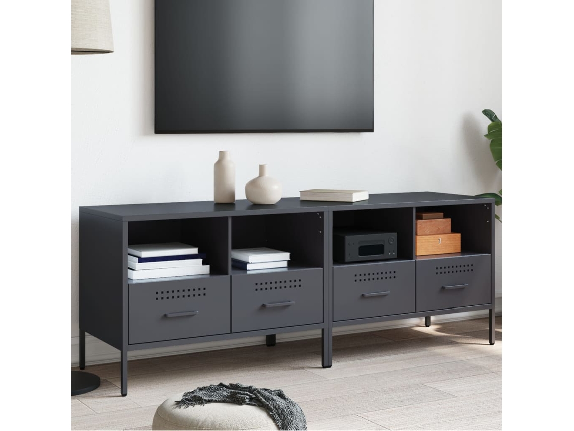 Vidaxl Móveis De Tv 2 Pcs 68x39x50,5 Cm Aço Antracite
