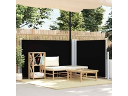 Vidaxl Toldo Lateral Retrátil 120x1000 Cm Preto