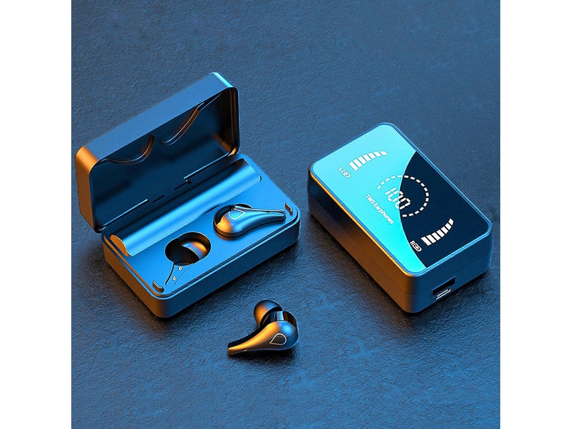 Fones De Ouvido Sem Fio Bluetooth 5.0 Com Visor Digital Espelhado, Mini Fones De Ouvido Intra Auriculares Estéreo Esportivos Ly Ebike